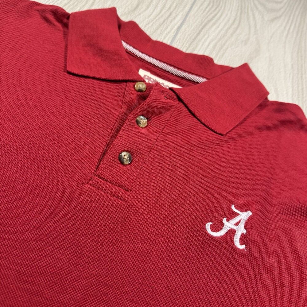 Alabama Crimson Tide Golf Polo Men’s XL Logo Knit Embroidered Press Box EUC